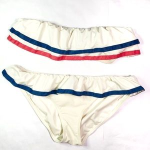 Marc by Marc Jacobs 2 Pc Ruffle Bandeau Swimsuit